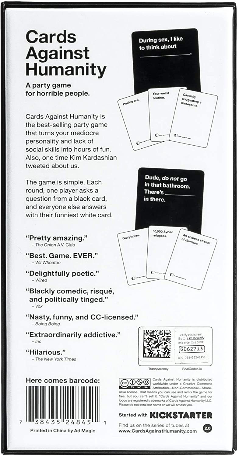Cards Against Humanity Base Game - Destination Retro