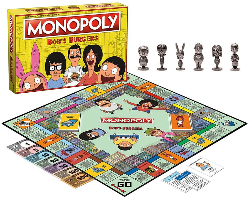 BOARD GAMES - BOB'S BURGERS MONOPOLY - 8+, 2-6 Players - Destination Retro