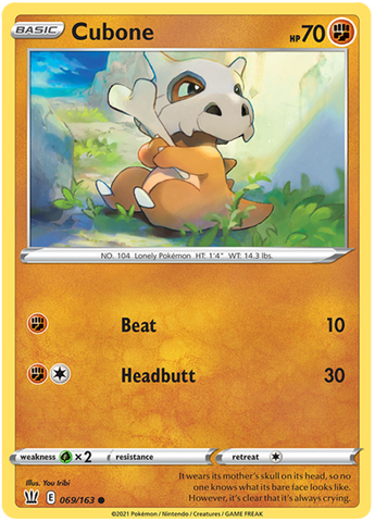 Cubone (069/163) [Sword & Shield: Battle Styles] - Destination Retro