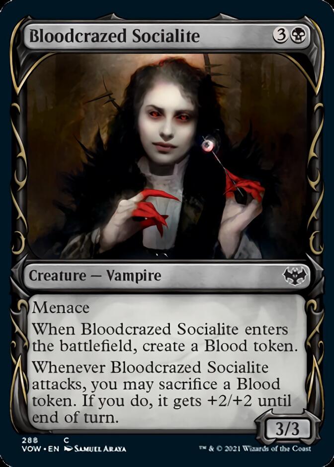 Bloodcrazed Socialite (Showcase Fang Frame) [Innistrad: Crimson Vow] - Destination Retro