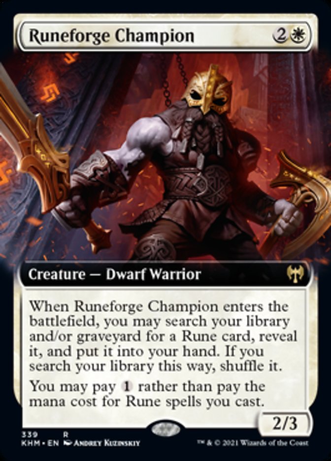 Runeforge Champion (Extended Art) [Kaldheim] - Destination Retro