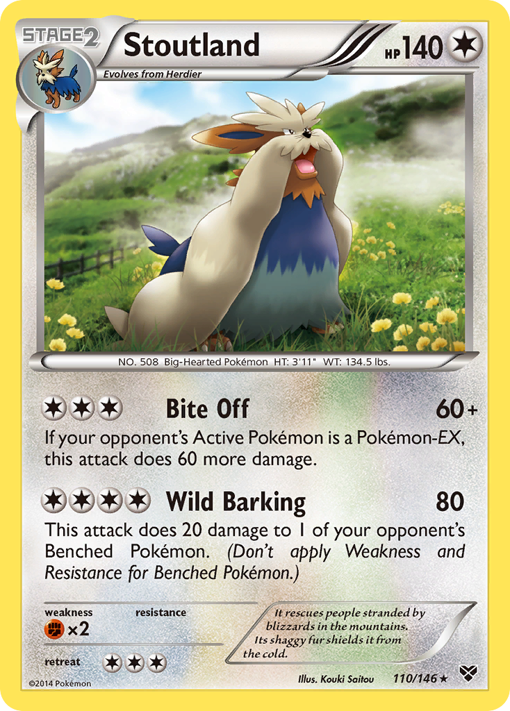 Stoutland (110/146) [XY: Base Set] - Destination Retro
