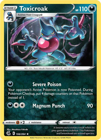 Toxicroak (166/264) [Sword & Shield: Fusion Strike] - Destination Retro