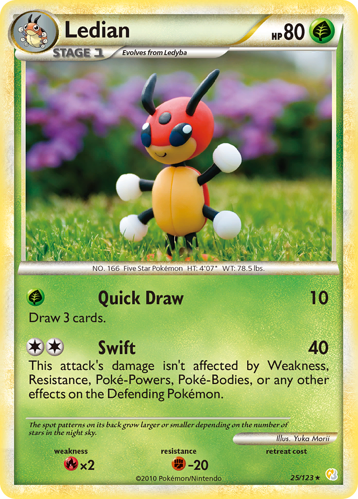 Ledian (25/123) [HeartGold & SoulSilver: Base Set] - Destination Retro