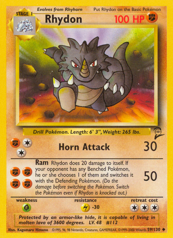 Rhydon (59/130) [Base Set 2] - Destination Retro