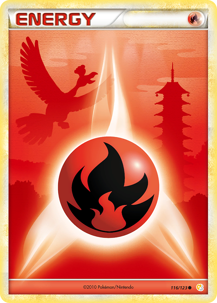 Fire Energy (116/123) [HeartGold & SoulSilver: Base Set] - Destination Retro