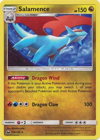 Salamence (106/168) (Cosmos Holo) [Sun & Moon: Celestial Storm] - Destination Retro