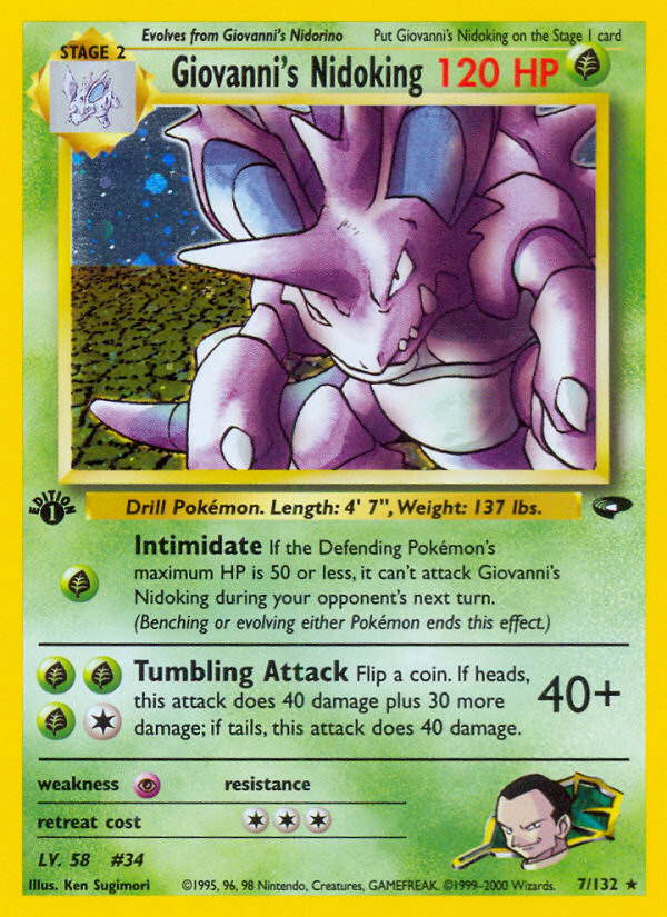 Giovanni's Nidoking (7/132) [Gym Challenge 1st Edition] - Destination Retro