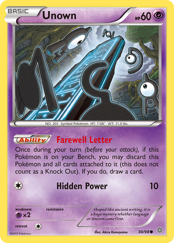Unown (30/98) [XY: Ancient Origins] - Destination Retro