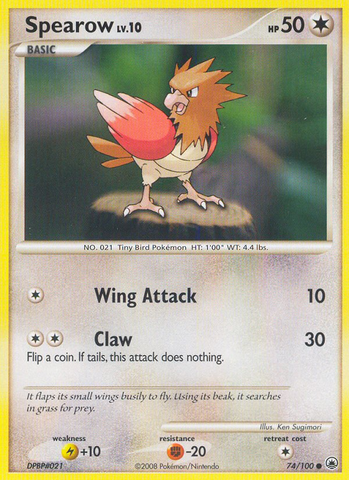Spearow (74/100) [Diamond & Pearl: Majestic Dawn] - Destination Retro