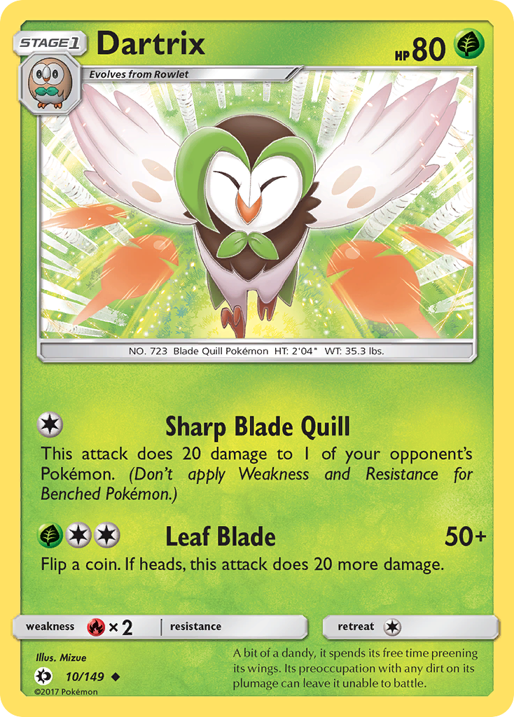 Dartrix (10/149) [Sun & Moon: Base Set] - Destination Retro