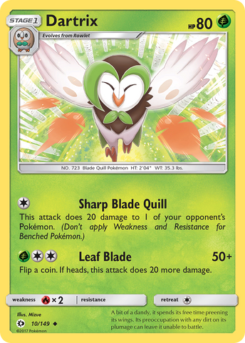 Dartrix (10/149) [Sun & Moon: Base Set] - Destination Retro
