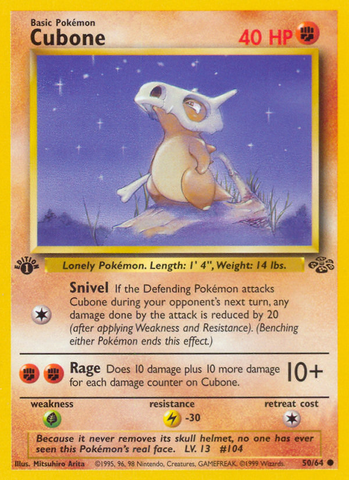 Cubone (50/64) [Jungle 1st Edition] - Destination Retro