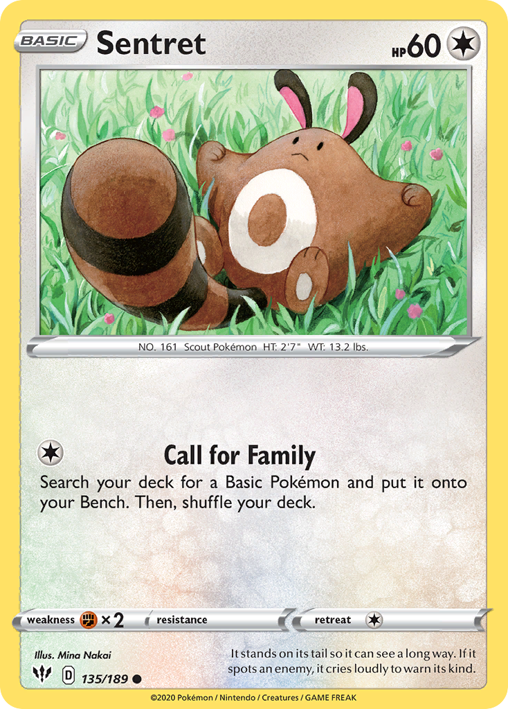 Sentret (135/189) [Sword & Shield: Darkness Ablaze] - Destination Retro