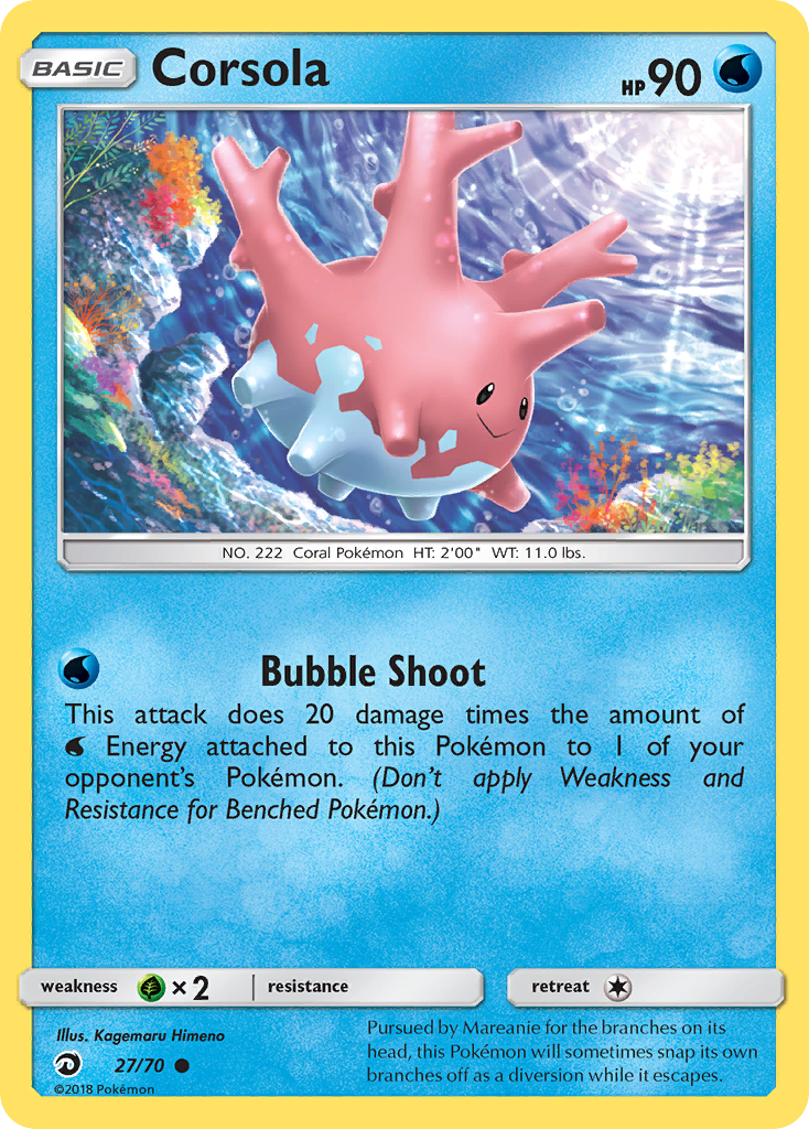 Corsola (27/70) [Sun & Moon: Dragon Majesty] - Destination Retro