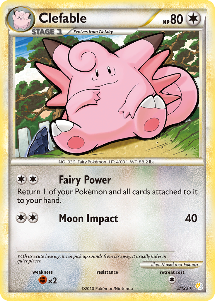Clefable (3/123) [HeartGold & SoulSilver: Base Set] - Destination Retro