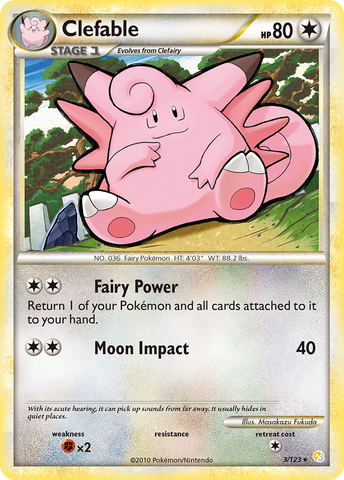 Clefable (3/123) [HeartGold & SoulSilver: Base Set] - Destination Retro