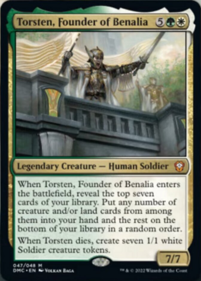 Torsten, Founder of Benalia [Dominaria United Commander] - Destination Retro