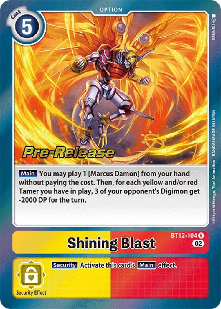 Shining Blast [BT12-104] [Across Time Pre-Release Cards] - Destination Retro