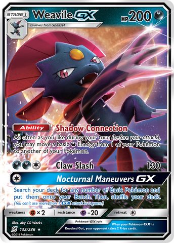 Weavile GX (132/236) [Sun & Moon: Unified Minds] - Destination Retro
