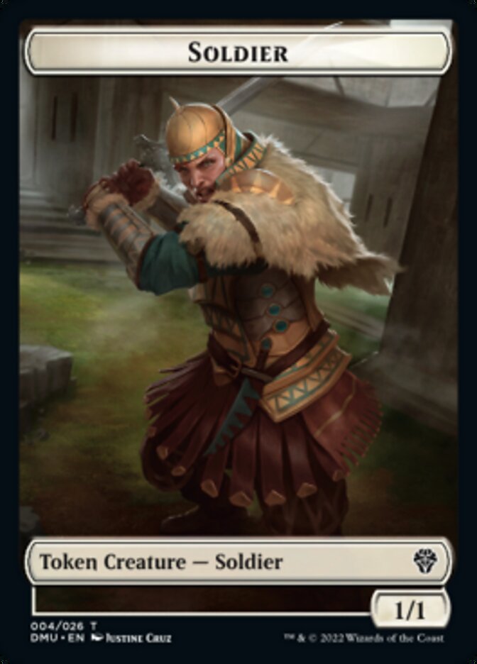 Soldier // Elemental Double-sided Token [Dominaria United Tokens] - Destination Retro