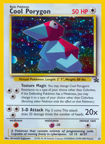 Cool Porygon (15) [Wizards: Black Star Promos] - Destination Retro