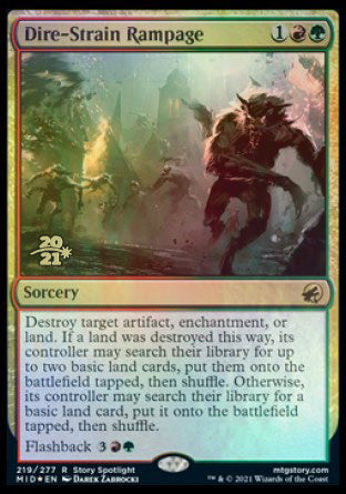 Dire-Strain Rampage [Innistrad: Midnight Hunt Prerelease Promos] - Destination Retro