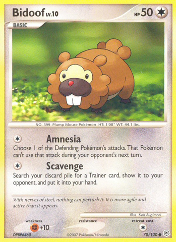 Bidoof (70/130) [Diamond & Pearl: Base Set] - Destination Retro