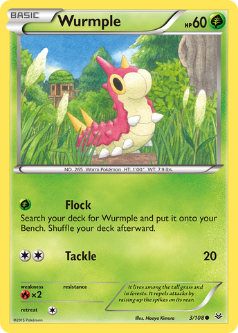 Wurmple (3/108) [XY: Roaring Skies] - Destination Retro