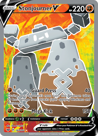 Stonjourner V (193/202) [Sword & Shield: Base Set] - Destination Retro