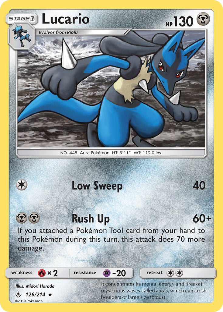 Lucario (SM Unbroken Bonds) (126/214) [Theme Deck Exclusives] - Destination Retro