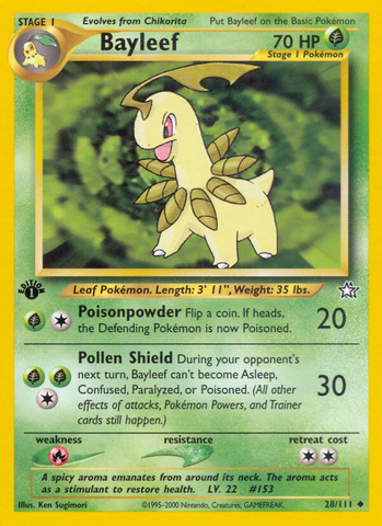 Bayleef (28/111) [Neo Genesis 1st Edition] - Destination Retro