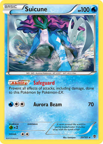 Suicune (20/101) [Black & White: Plasma Blast] - Destination Retro