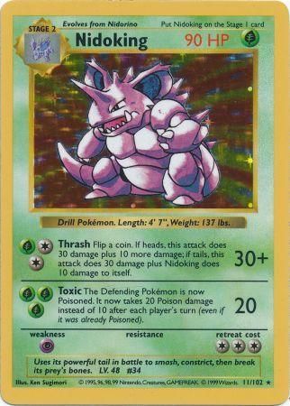 Nidoking (11/102) [Base Set Shadowless Unlimited] - Destination Retro