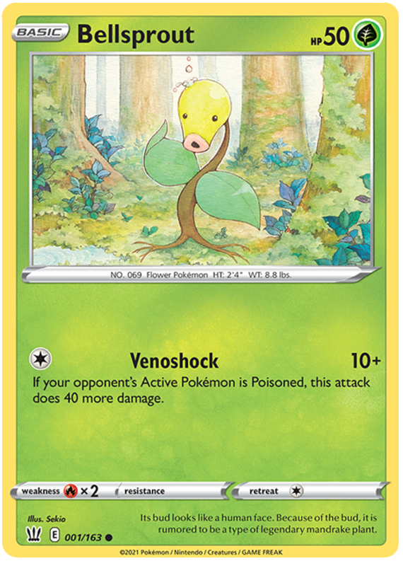 Bellsprout (001/163) [Sword & Shield: Battle Styles] - Destination Retro