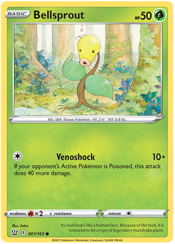 Bellsprout (001/163) [Sword & Shield: Battle Styles] - Destination Retro