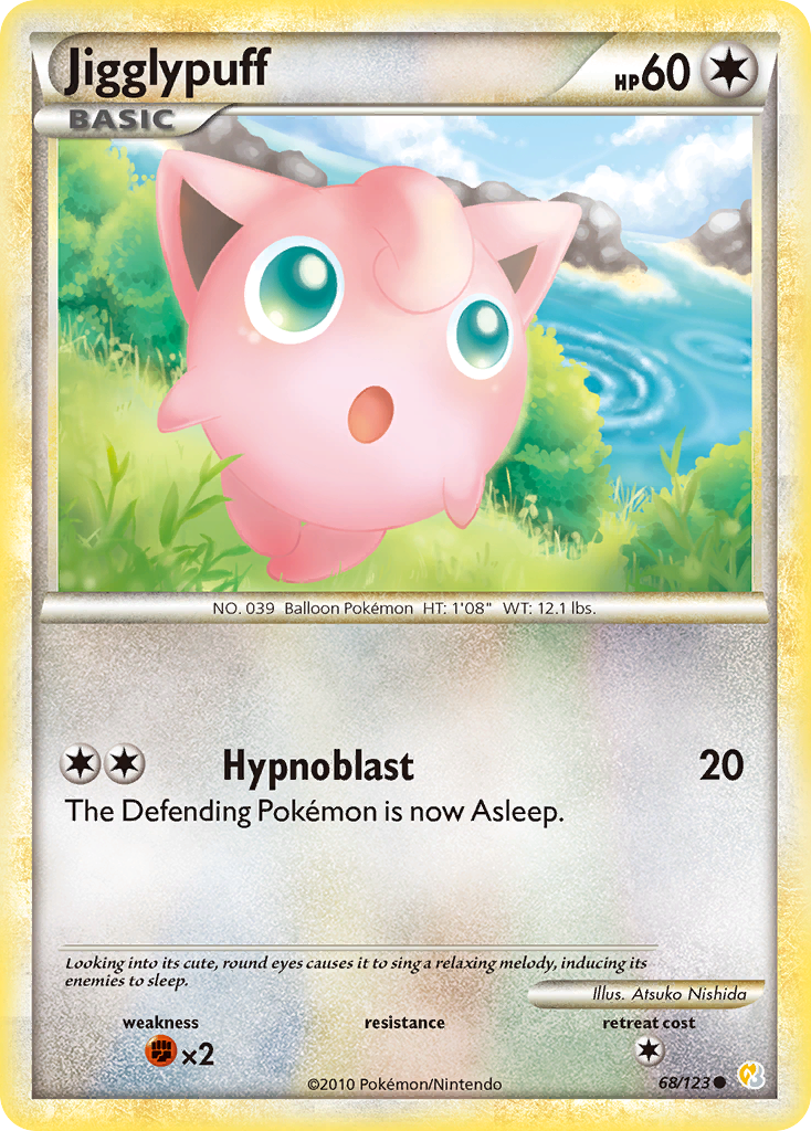 Jigglypuff (68/123) [HeartGold & SoulSilver: Base Set] - Destination Retro