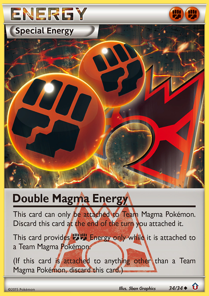 Double Magma Energy (34/34) [XY: Double Crisis] - Destination Retro