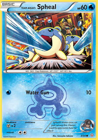 Team Aqua's Spheal (3/34) [XY: Double Crisis] - Destination Retro