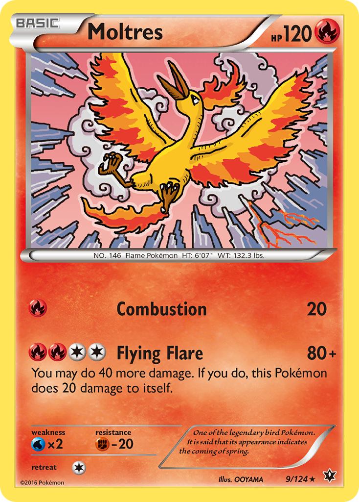 Moltres (9/124) [XY: Fates Collide] - Destination Retro