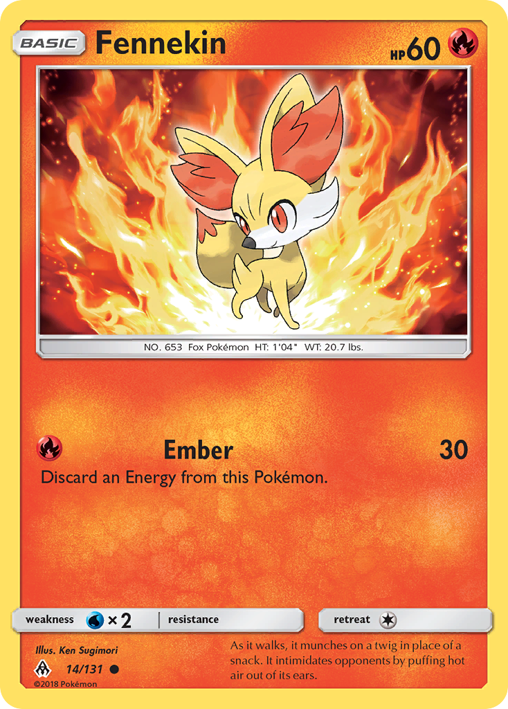 Fennekin (14/131) [Sun & Moon: Forbidden Light] - Destination Retro