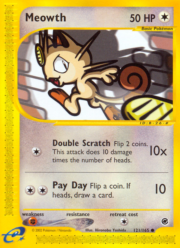 Meowth (121/165) [Expedition: Base Set] - Destination Retro