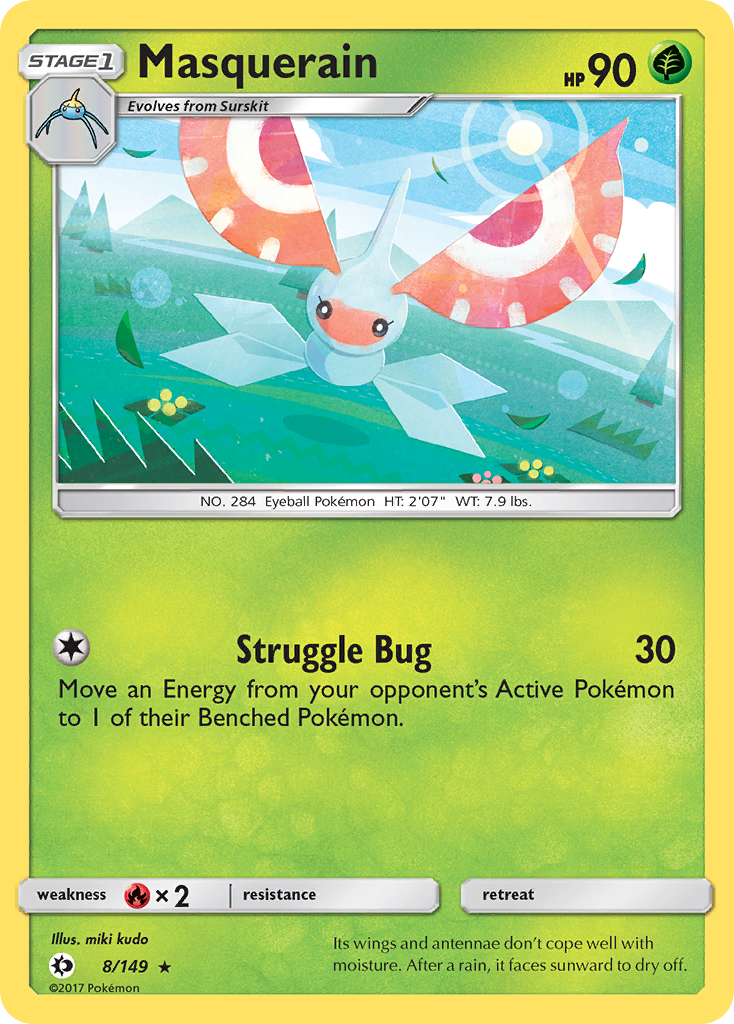 Masquerain (8/149) [Sun & Moon: Base Set] - Destination Retro