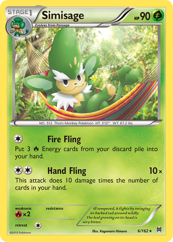 Simisage (6/162) [XY: BREAKthrough] - Destination Retro