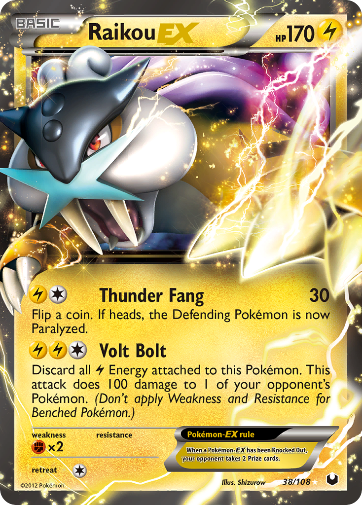 Raikou EX (38/108) [Black & White: Dark Explorers] - Destination Retro