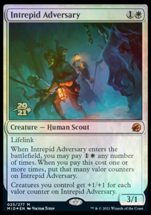 Intrepid Adversary [Innistrad: Midnight Hunt Prerelease Promos] - Destination Retro
