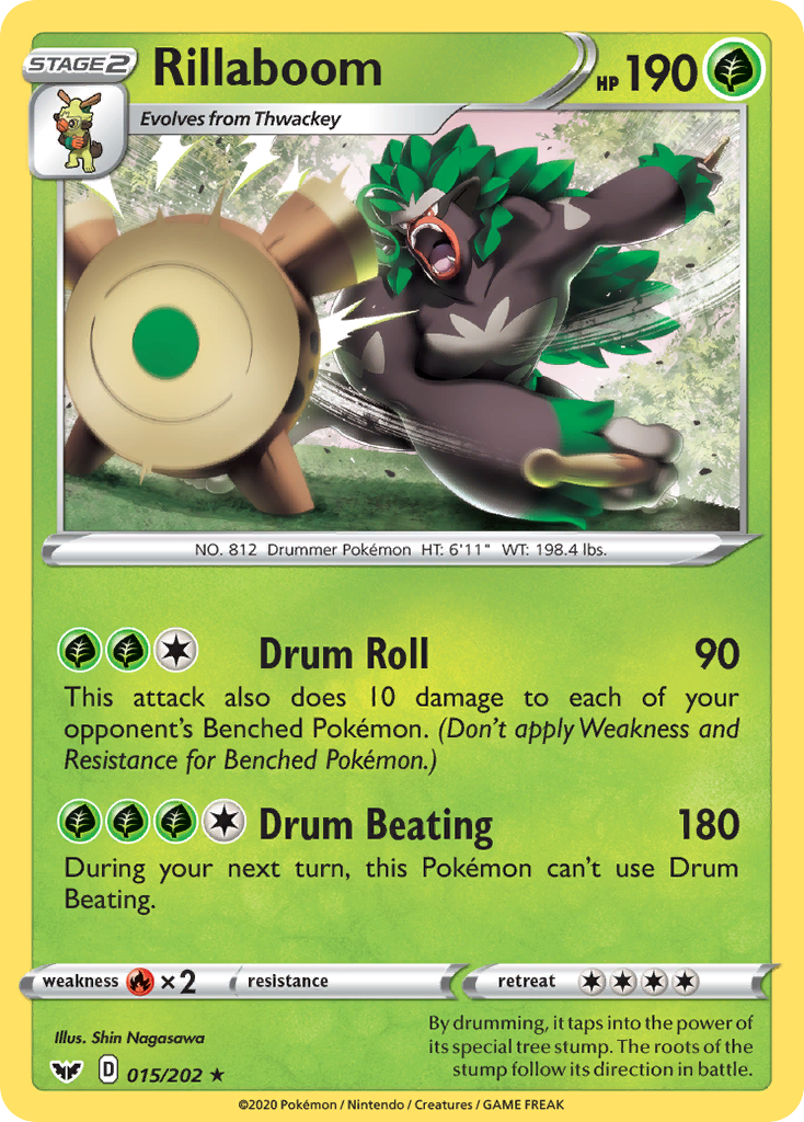 Rillaboom (15/202) [Sword & Shield: Base Set] - Destination Retro