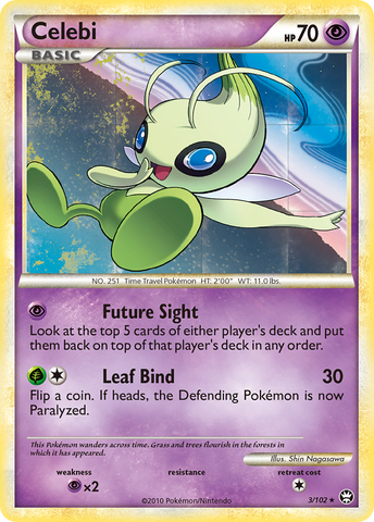 Celebi (3/102) [HeartGold & SoulSilver: Triumphant] - Destination Retro