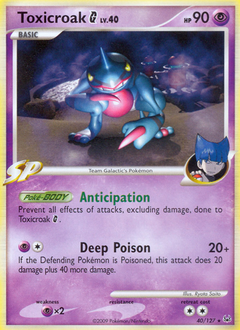 Toxicroak G (40/127) [Platinum: Base Set] - Destination Retro