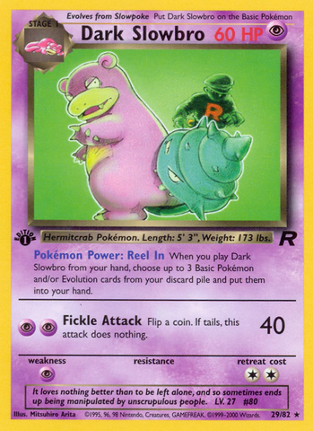 Dark Slowbro (29/82) [Team Rocket 1st Edition] - Destination Retro
